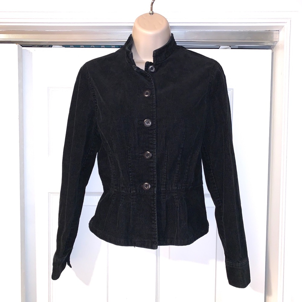 JONES NEW YORK Black Corduroy Stretch BLAZER PS